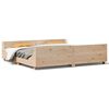 vidaXL Posteljni okvir brez vzmetnice 200x200 cm trdna borovina