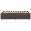 vidaXL Posteljni okvir brez vzmetnice temno rjava 120x190 cm blago
