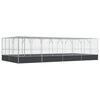 vidaXL Voliera s podalj&scaron;kom srebrna 832x414x212 cm jeklo