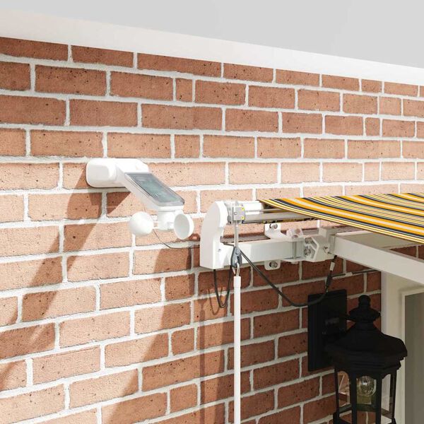 vidaXL Retraktilna tenda večbarvno 500 &times; 350 cm Poliester in kovina