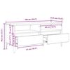 vidaXL TV omarica s predalom Umetni hrast 100 x 34,5 x 44,5 cm