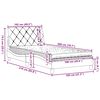 vidaXL Postelja z vzmetnico krem 100x200 cm blago