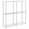 vidaXL Tubular Shelf s shranjevanjem Bela 86 x 27 x 90 cm Aluminij