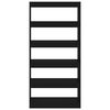 vidaXL Knjižna omara/pregrada črna 80x30x166 cm iverna plo&scaron;ča