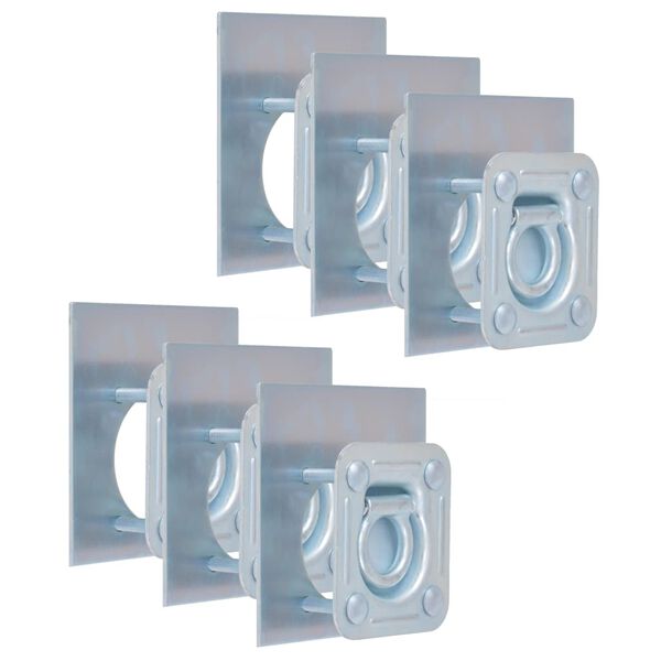 vidaXL Privezni obroči za prikolico 6 kosov pocinkano jeklo 2000 kg