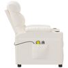 vidaXL Električni masažni naslanjač krem umetno usnje