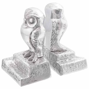 vidaXL Knjižna opora 2 kos srebrna 12 x 9 x 19 cm Aluminij
