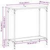 vidaXL Konzolna miza Star les 75 x 30.5 x 75 cm Konstruiran les