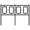 vidaXL Kovinsko posteljno vzglavje črno 120 cm