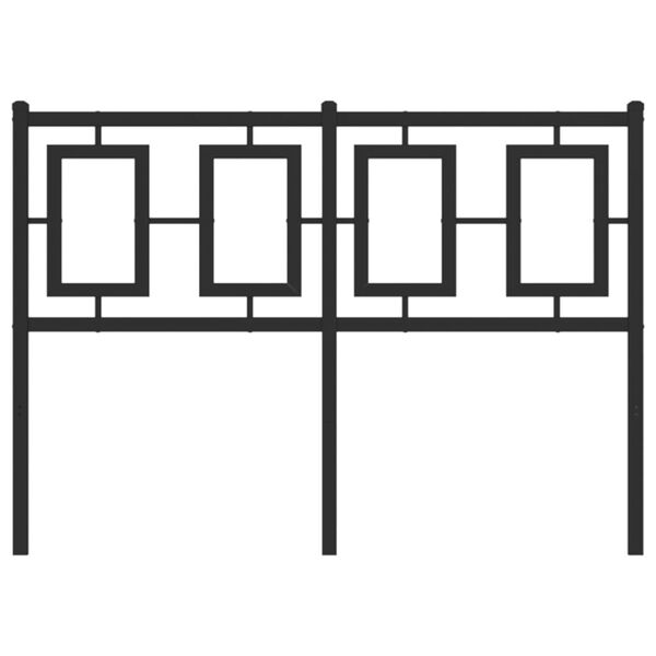 vidaXL Kovinsko posteljno vzglavje črno 120 cm