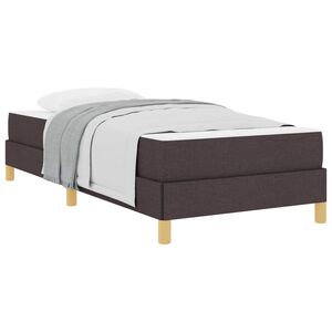 vidaXL Postelja z vzmetnico z vzmetnico Temno rjava 80 x 200 cm blago