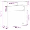 vidaXL Konzolna miza Črna Orehovina 78 x 30 x 80 cm Konstruiran les