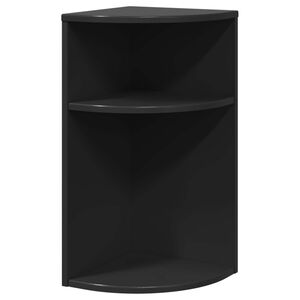 vidaXL Stranska miza Črna 29,6 x 29,6 x 60 cm Inženirski les
