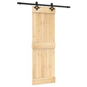vidaXL Drsna vrata 70 x 210 cm Masiven borov les (neobdelan)