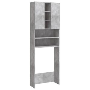 vidaXL Omara za pralni stroj betonsko siva 64x25,5x190 cm