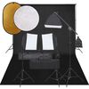 vidaXL Komplet za foto studio z lučmi, ozadjem in odbojnikom