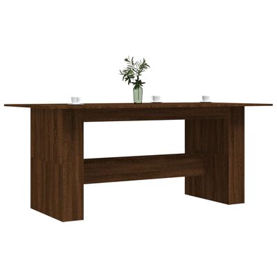 vidaXL Jedilna miza rjavi hrast 180x90x76 cm inženirski les