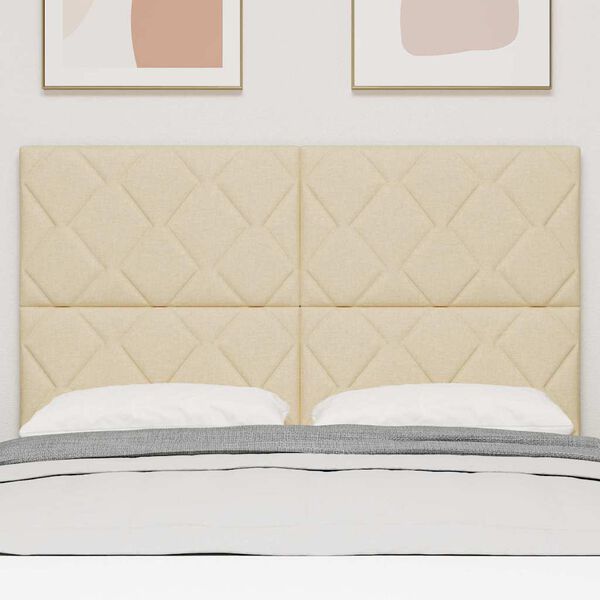 vidaXL Vzglavje z vzglavjem krema 160 cm Umjetno usnje