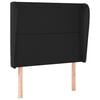 vidaXL Vzglavje z u&scaron;esi črno 103x23x118/128 cm umetno usnje