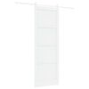 vidaXL Drsna vrata Bela 83 x 232 cm Trdna borovina