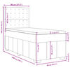 vidaXL Box spring postelja z vzmetnico svetlo siva 80x200 cm blago