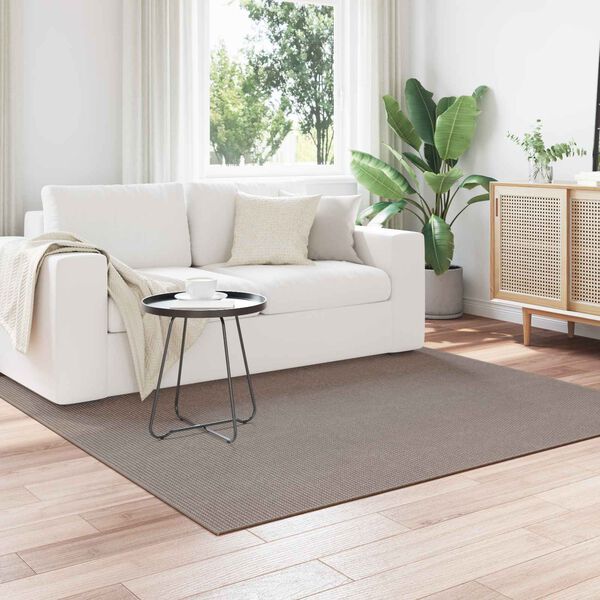vidaXL Preproge za povr&scaron;ine Kvadrat LUGO Taupe 120 x 120 cm Poliester