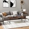 vidaXL Klubska mizica rjav hrast 80x50x35 cm inženirski les