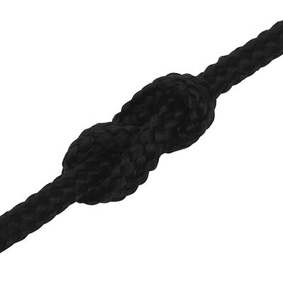 vidaXL Delovna vrv črna 2 mm 25 m poliester