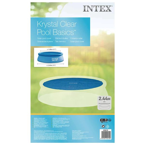 Intex Solarno pokrivalo za bazen modro 206 cm polietilen