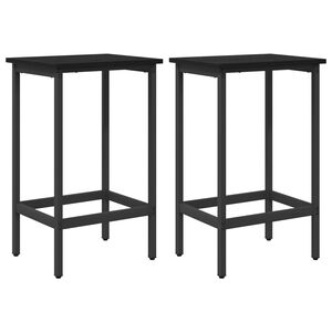 vidaXL Barski stol 2 kos Črni hrast 40 x 32 x 64 cm Inženirski les