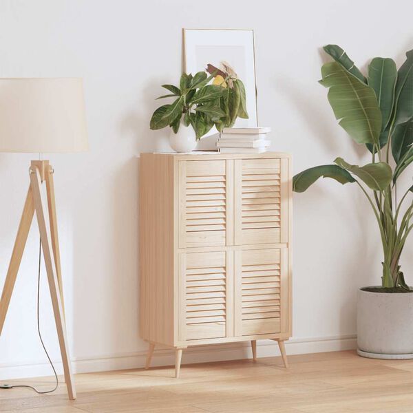 vidaXL Kabinetna vrata Louvred Design 4 kosi masivni les bor