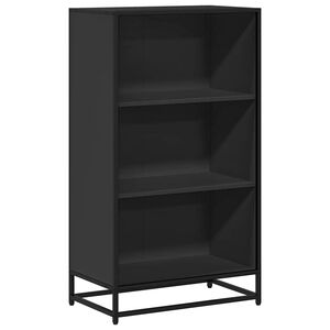 vidaXL Knjižna omara črna 60x35x107,5 cm iverna plo&scaron;ča