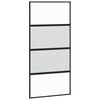 vidaXL Drsna vrata z opremo 102,5x205 cm kaljeno steklo in aluminij