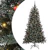vidaXL Umestno božično drevo Zelena 180 cm PVC, plastika in jeklo