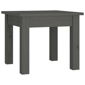 vidaXL Klubska mizica siva 35x35x30 cm trdna borovina