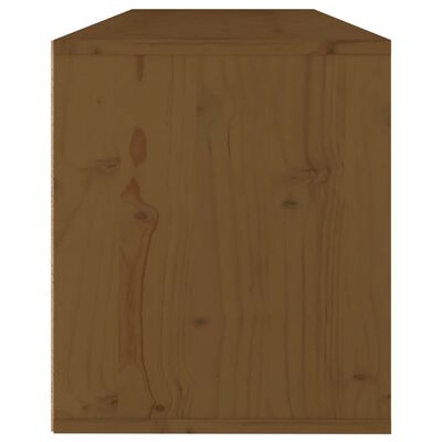 vidaXL Stenska omarica medeno rjava 100x30x35 cm trdna borovina