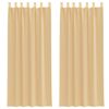 vidaXL Voile zavese z zankami 2 kosa Sand 140x260 cm