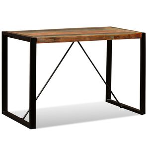 vidaXL Jedilna miza iz trdnega predelanega lesa 120 cm
