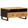 vidaXL Klubska miza Rjava 80 x 54 x 40 cm Masiven les manga