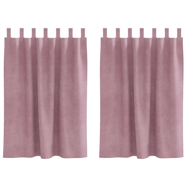 vidaXL Zatemnitvene zavese 2 pcs Temno roza 140 x 140 cm Žamet