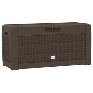 vidaXL Vrtna &scaron;katla za shranjevanje rjava 119x48x60 cm PP