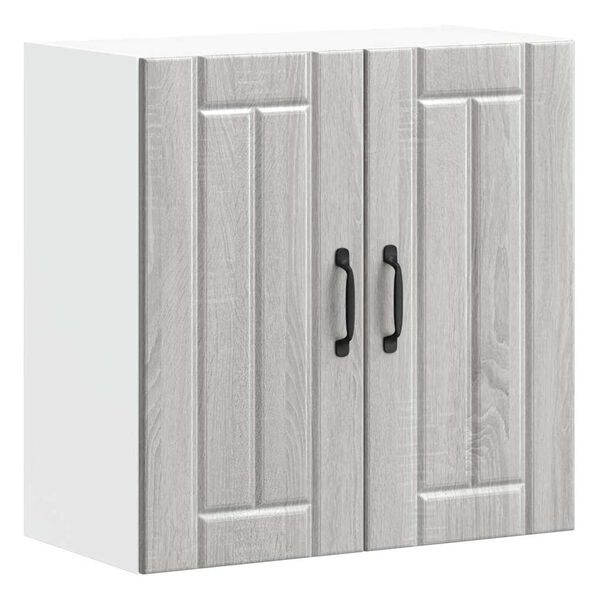 vidaXL Kuhinjska stenska omarica Lucca siva sonoma inženirski les