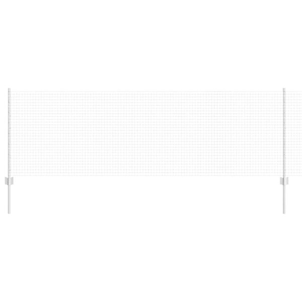 vidaXL Ograja s stebrom srebrna 0,8 x 25 m Jeklo