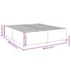 vidaXL Posteljni okvir brez vzmetnice krem 200x200 cm blago