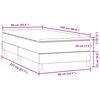vidaXL Box spring postelja z vzmetnico temno modra 90x220 cm žamet