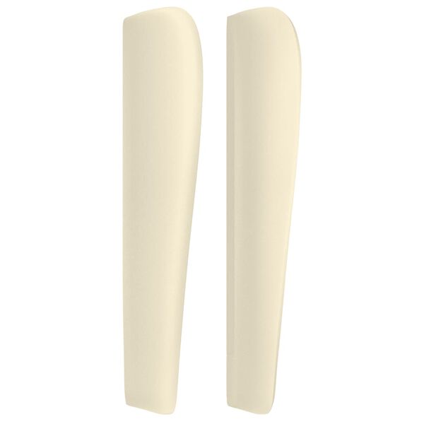 vidaXL Vzglavje z u&scaron;esi krem 103x23x118/128 cm umetno usnje