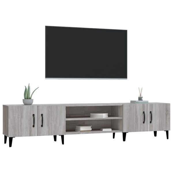 vidaXL TV omarica siva sonoma 180x31,5x40 cm inženirski les