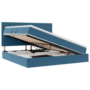 vidaXL Postelja z dodatnim prostorom za shranjevanje in vzmetnico