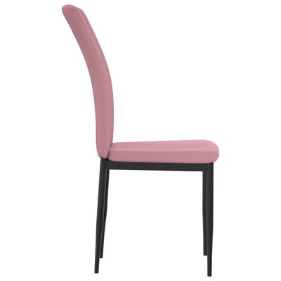 vidaXL Jedilni stoli 2 kosa roza žamet