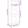 vidaXL Garderobna omara artisan hrast 80x50x200 cm inženirski les